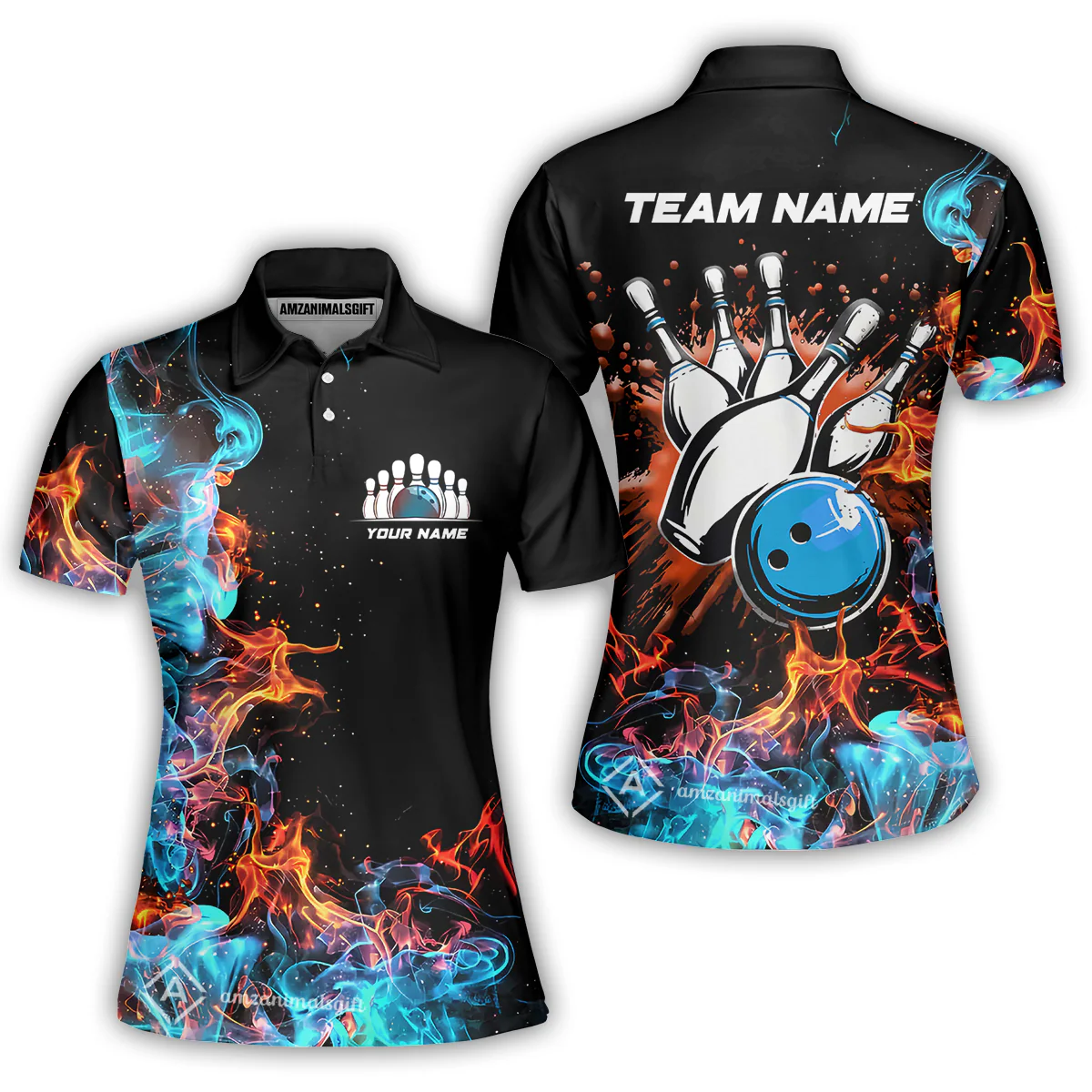 Customized Bowling Team Jersey, Bowling In Fires Multicolor Option Shirts, Custom Bowling Uniforms Jerseys For Bowlers - Image 5
