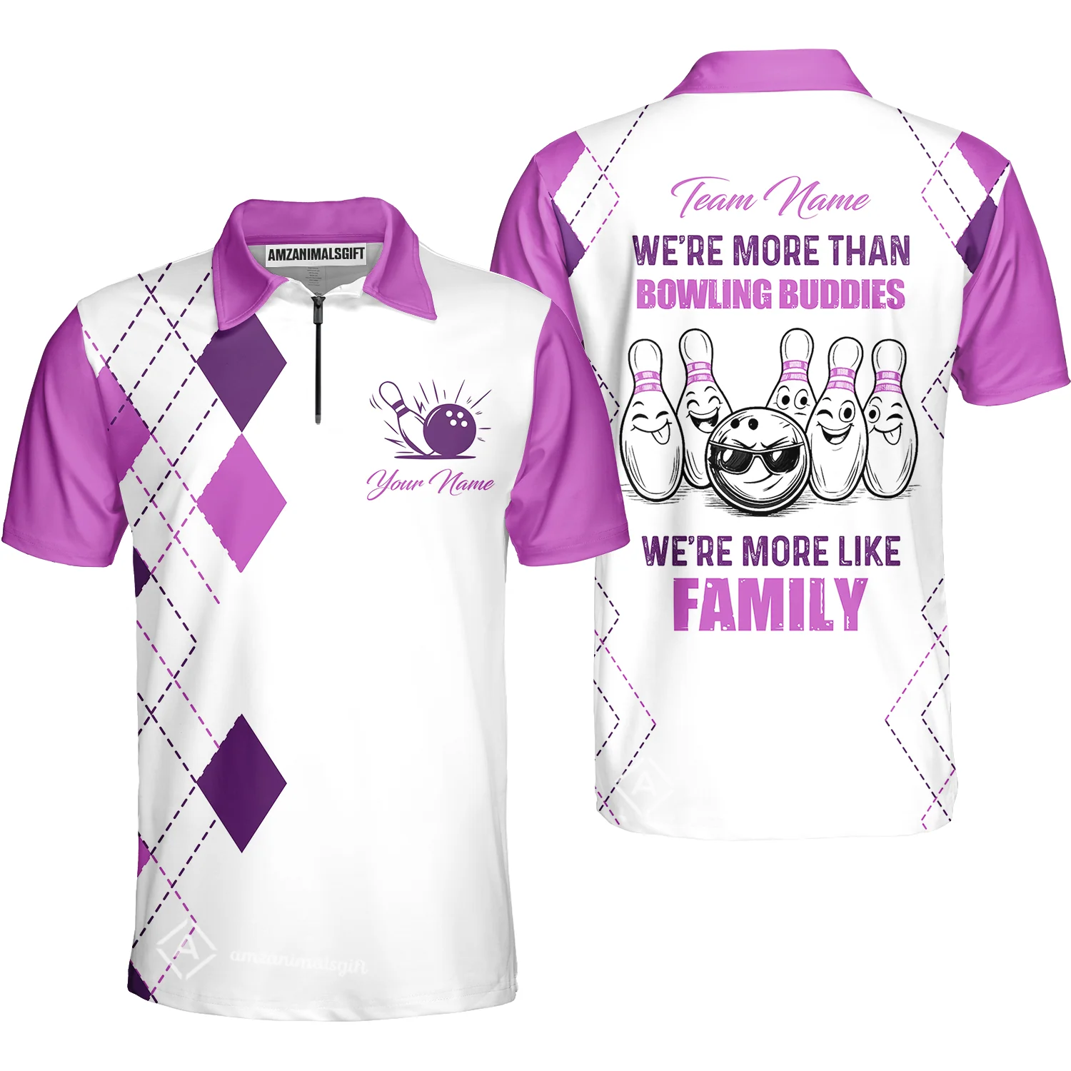 Customized Bowling Team Jersey, We're More Than Bowling Buddies, We're More Like Family Bowling Team Shirt - Image 26