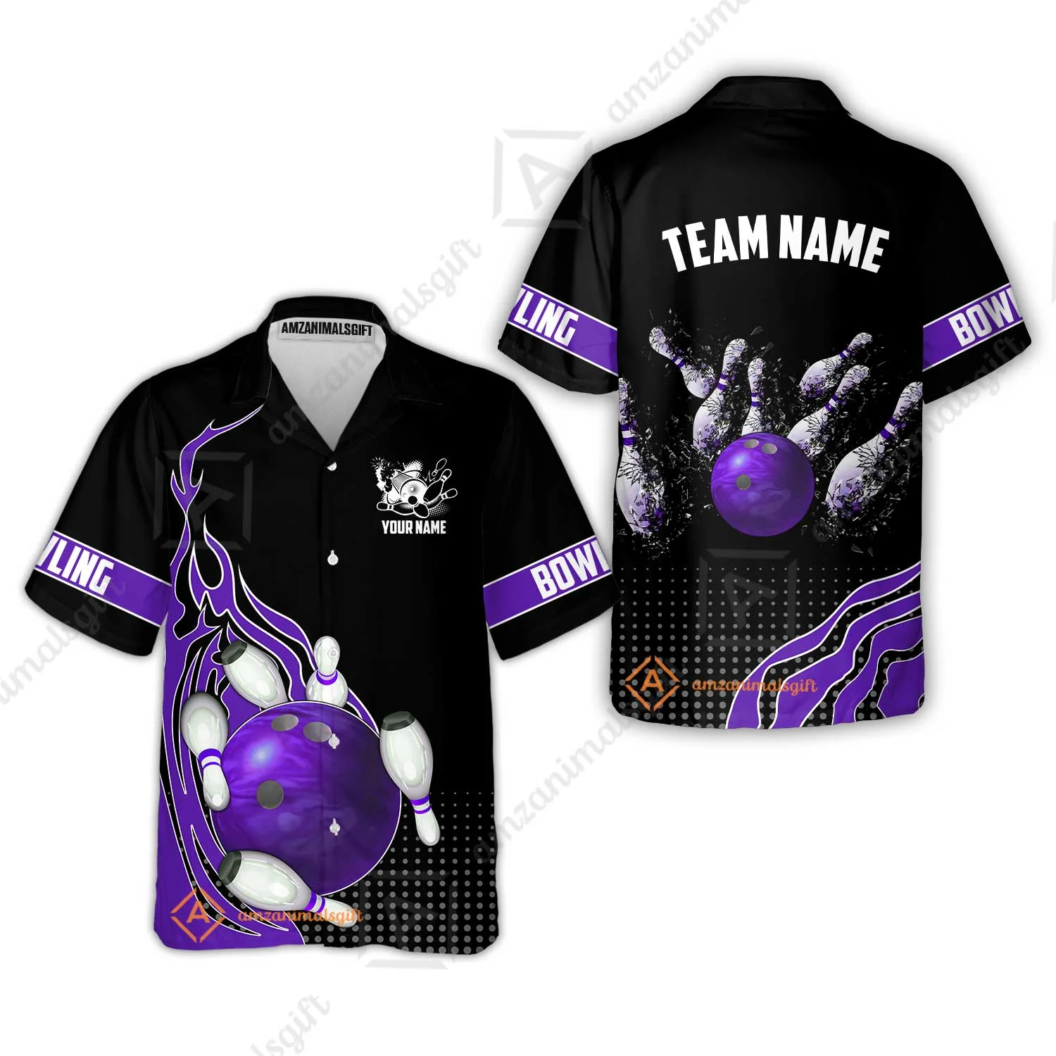 Customized Bowling Unisex Polo Shirt, Bowling And Breaking Pins Multicolor Option Customized Name And Team Name Polo Jerseys Shirts - Image 11