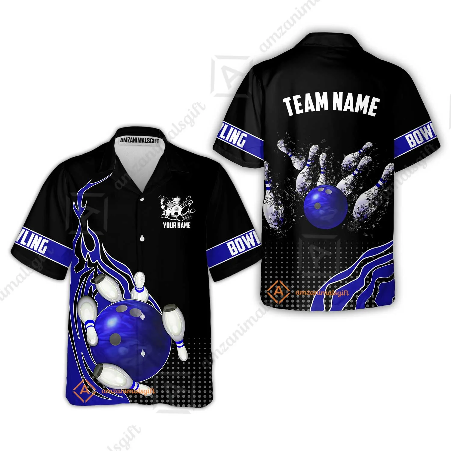Customized Bowling Unisex Polo Shirt, Bowling And Breaking Pins Multicolor Option Customized Name And Team Name Polo Jerseys Shirts - Image 8