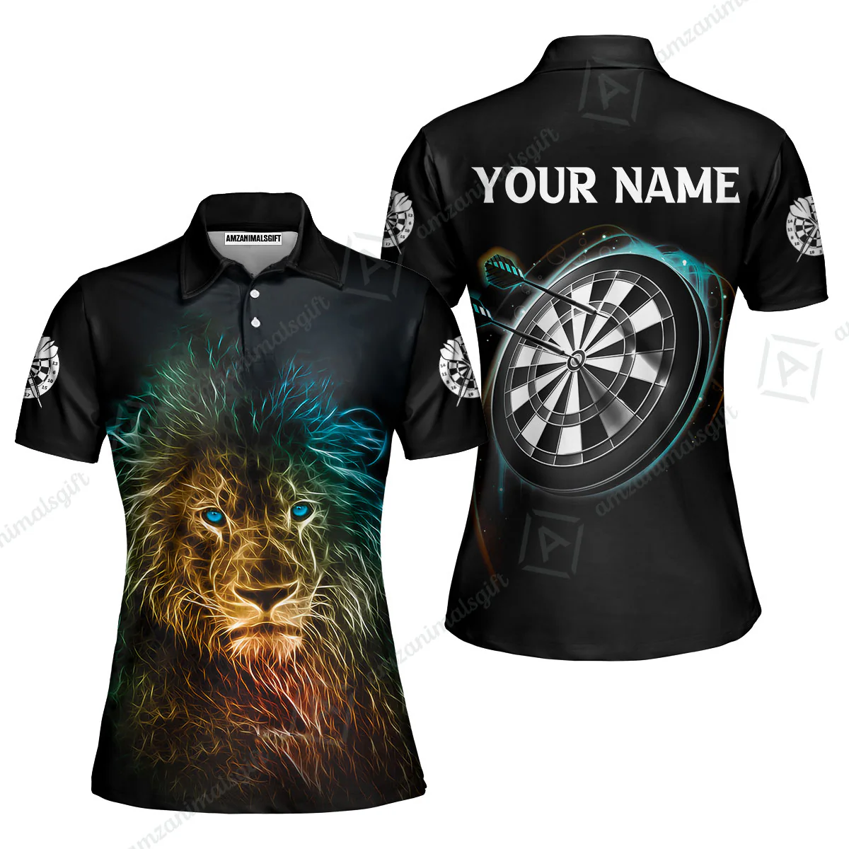 Customized Darts And Lions T Shirt, Personalized Text T Shirt For Men, Outfit For Darts Lovers, Darts Players - Image 6