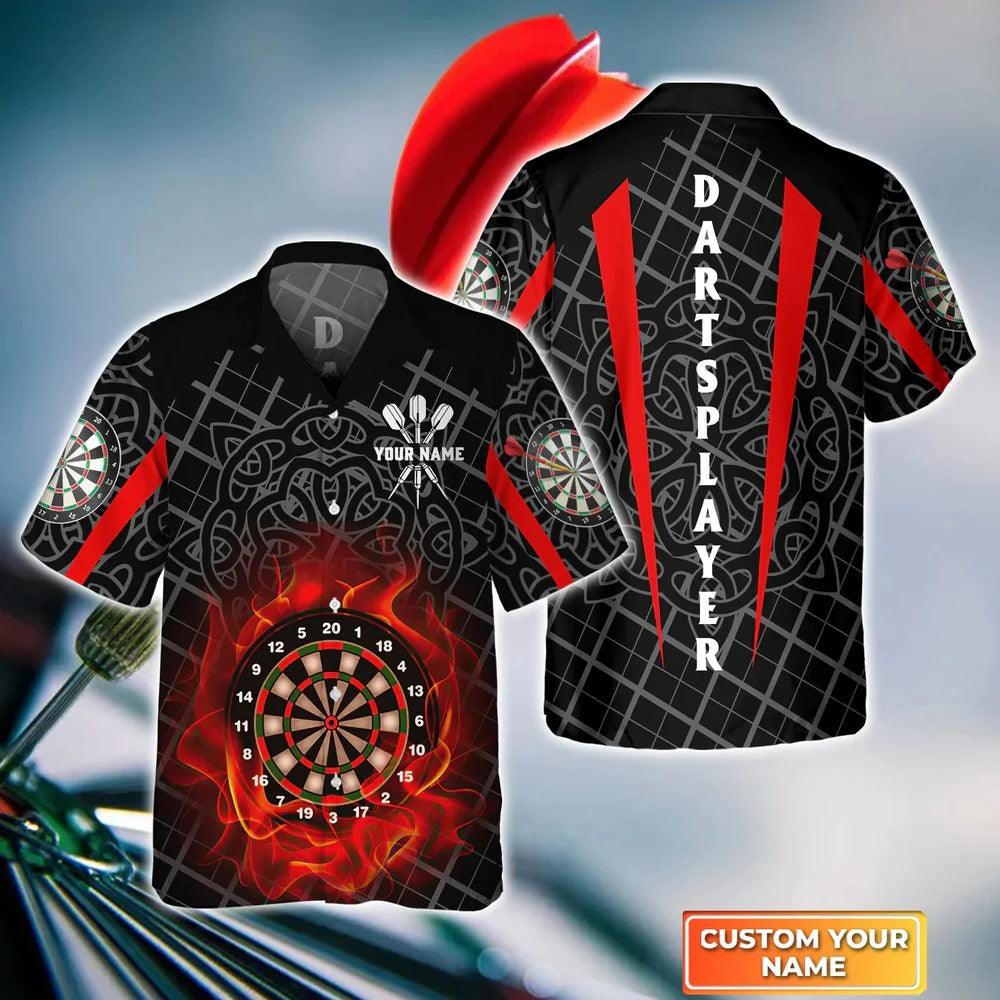 Customized Darts Hawaiian Shirt, Addict Celtic Pattern, Personalized Name Hawaiian Shirt For Men - Perfect Gift For Darts Lovers, Darts Players.