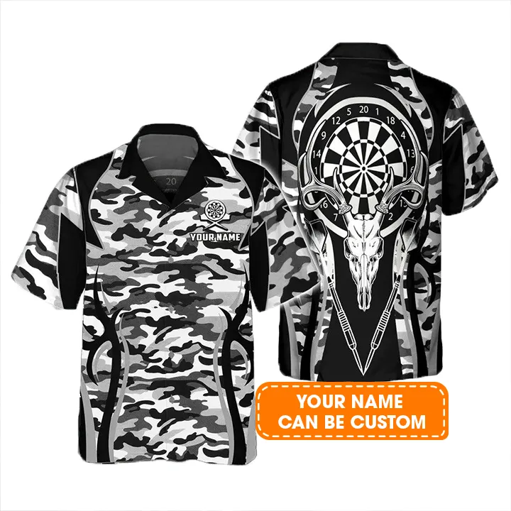 Customized Darts Hawaiian Shirt, Darts And Deer, Personalized Name Hawaiian Shirt For Men - Perfect Gift For Darts Lovers, Darts Players - Image 2