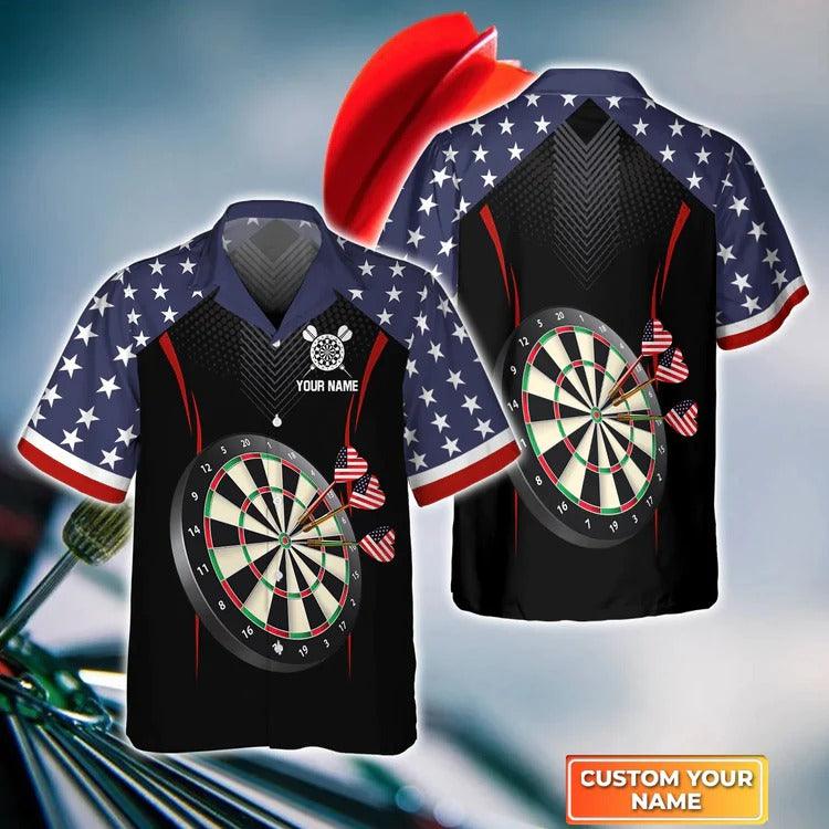 Customized Darts Hawaiian Shirt, Darts Eagle American, Personalized Name Hawaiian Shirt For Men - Perfect Gift For Darts Lovers, Darts Players - Image 3