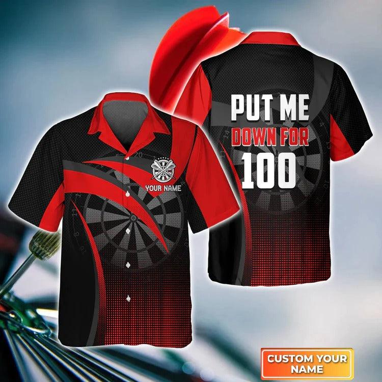 Customized Darts Hawaiian Shirt, Darts Red, Personalized Name Hawaiian Shirt For Men - Perfect Gift For Darts Lovers, Darts Players - Image 6