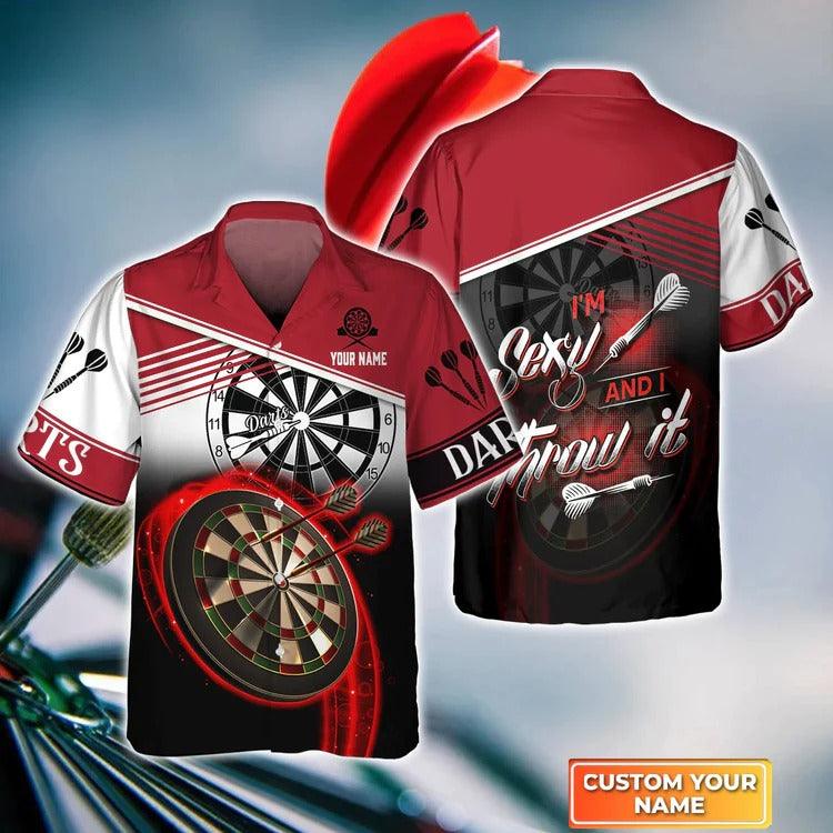 Customized Darts Hawaiian Shirt, Darts Red, Personalized Name Hawaiian Shirt For Men - Perfect Gift For Darts Lovers, Darts Players - Image 7