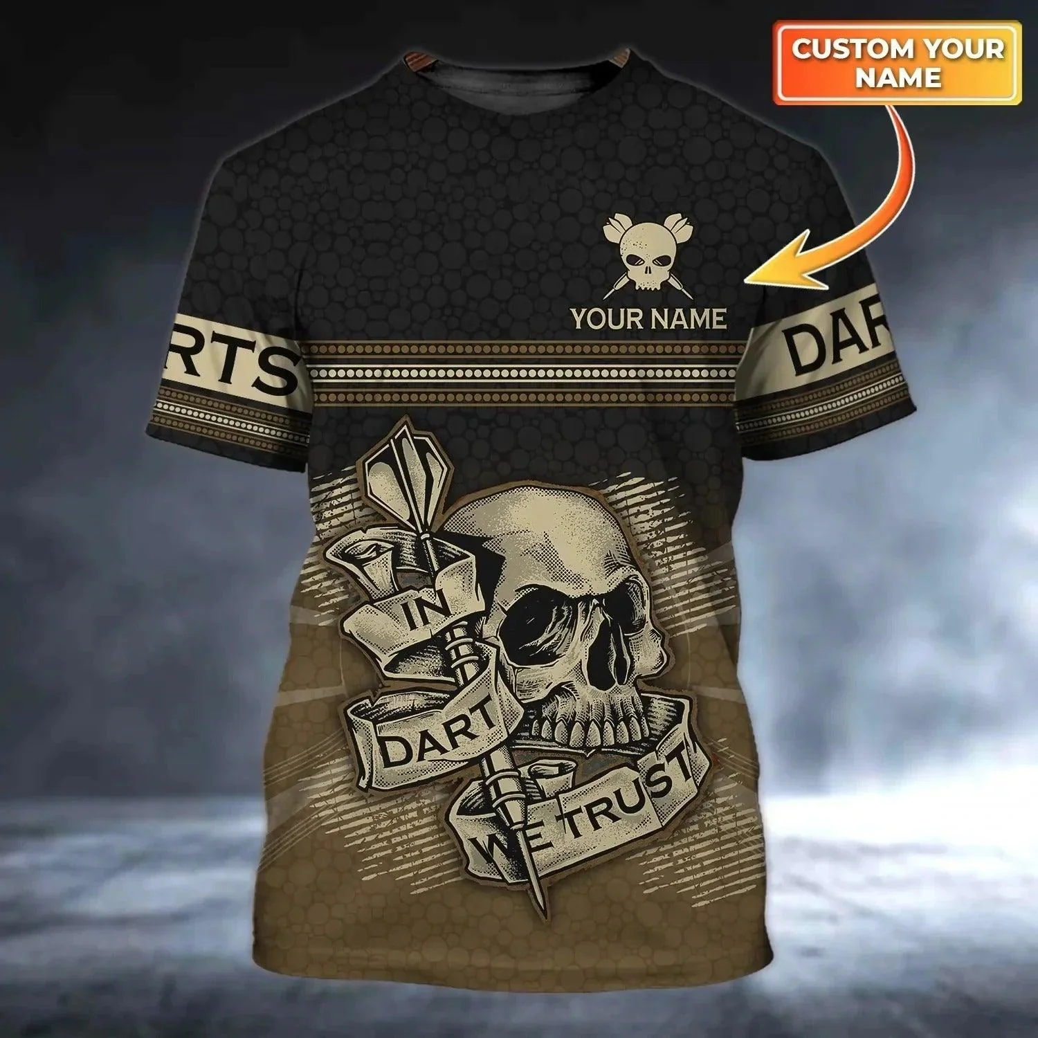 Customized Darts Hawaiian Shirt, Darts Skull In Dart We Trust Hawaiian For Men And Women, Perfect Outfit For Darts Lovers, Darts Players - Image 8
