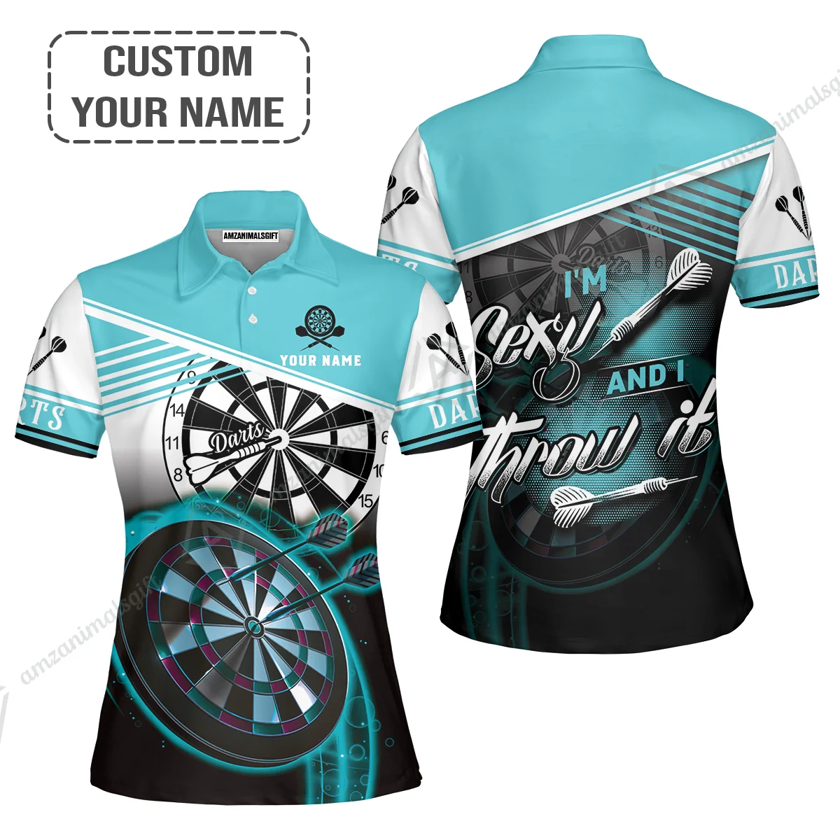 Customized Darts Hawaiian Shirt, I'm Sexy And I Throw It Personalized Name Hawaiian Shirt For Men - Perfect Gift For Darts Lovers, Darts Players - Image 4