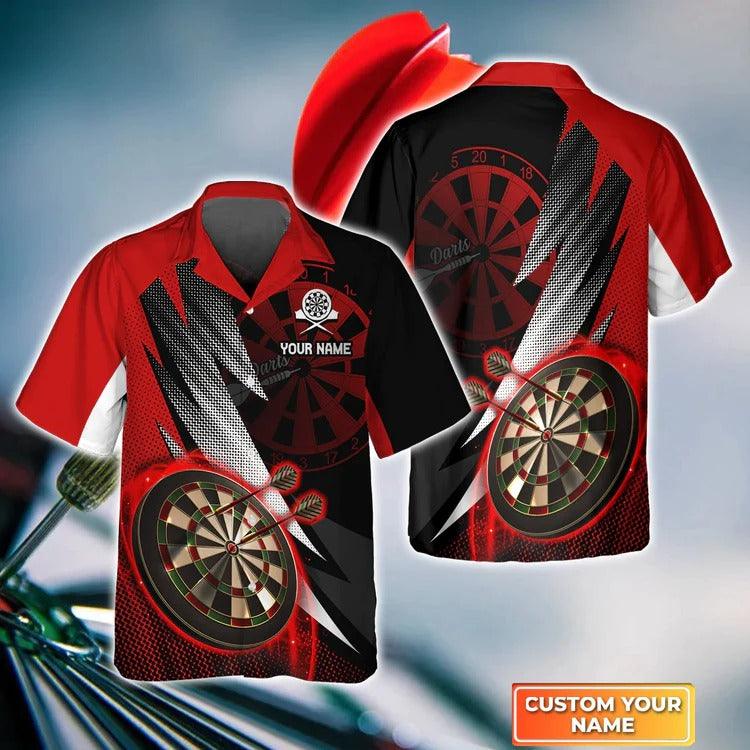 Customized Darts Hawaiian Shirt, Red Dartboard, Personalized Name Hawaiian Shirt For Men - Perfect Gift For Darts Lovers, Darts Players - Image 7