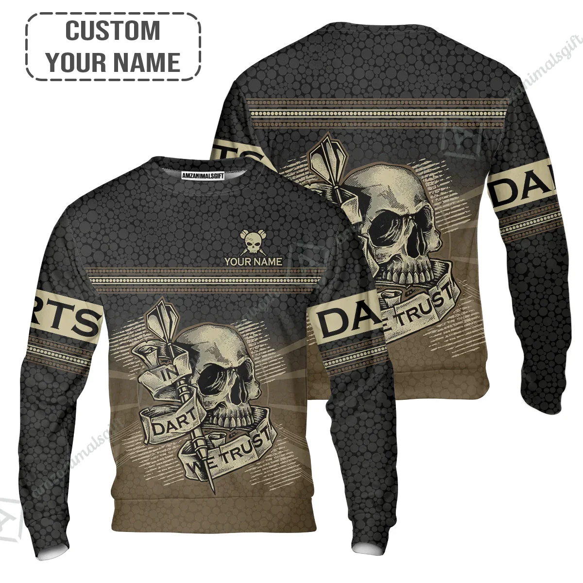 Customized Darts Hoodie, Darts Skull In Dart We Trust Shirt For Men And Women, Perfect Apparel For Darts Lovers, Darts Players - Image 7