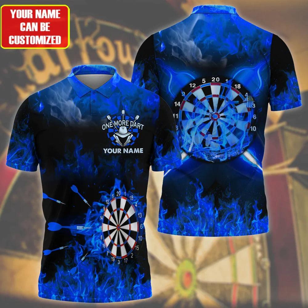 Customized Darts Polo Shirt, Darts Blue Polo Shirt, Personalized Name Polo Shirt For Men - Perfect Gift For Darts Lovers, Darts Players