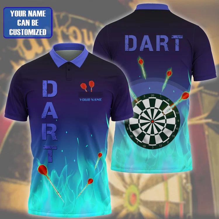 Customized Darts Polo Shirt, Darts Fire Player Uniform, Personalized Name Polo Shirt For Men - Perfect Gift For Darts Lovers, Darts Players - Image 2