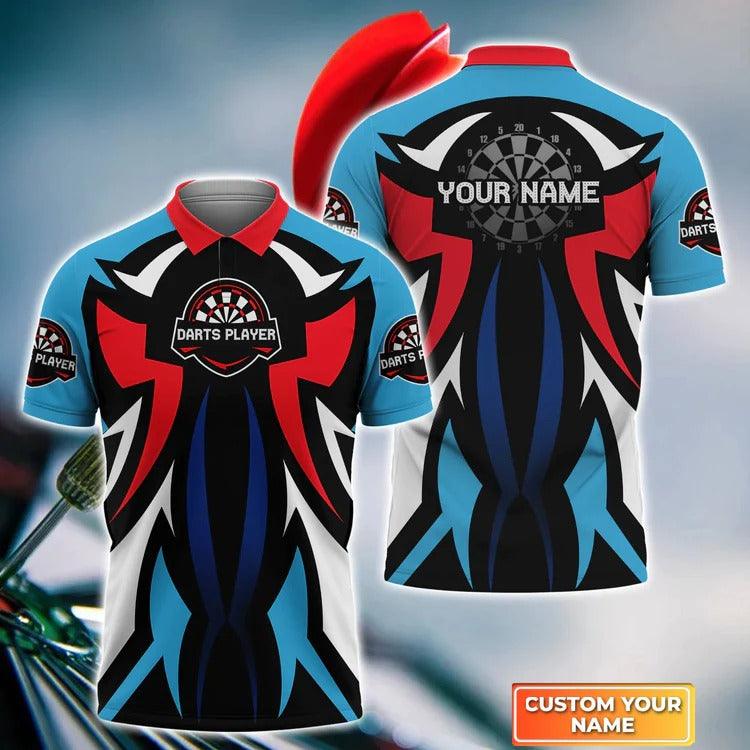 Customized Darts Polo Shirt, Darts Players, Personalized Name Darts Polo Shirt For Men - Perfect Gift For Darts Lovers, Darts Players