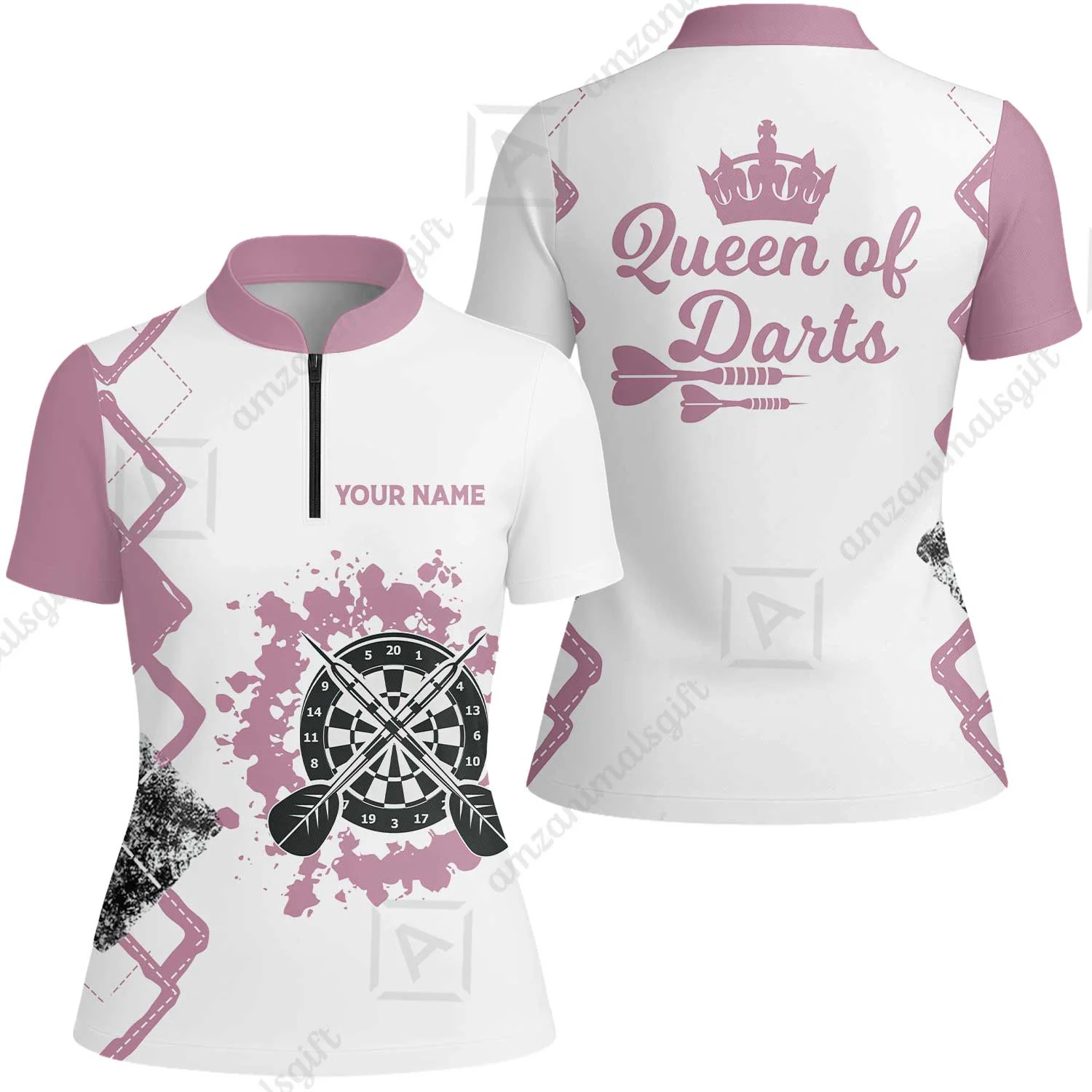 Customized Darts Women Polo Shirt, Queen of Darts Team Shirt, Personalized Name Polo Shirt For Women - Perfect Gift For Darts Lovers, Darts Players - Image 12