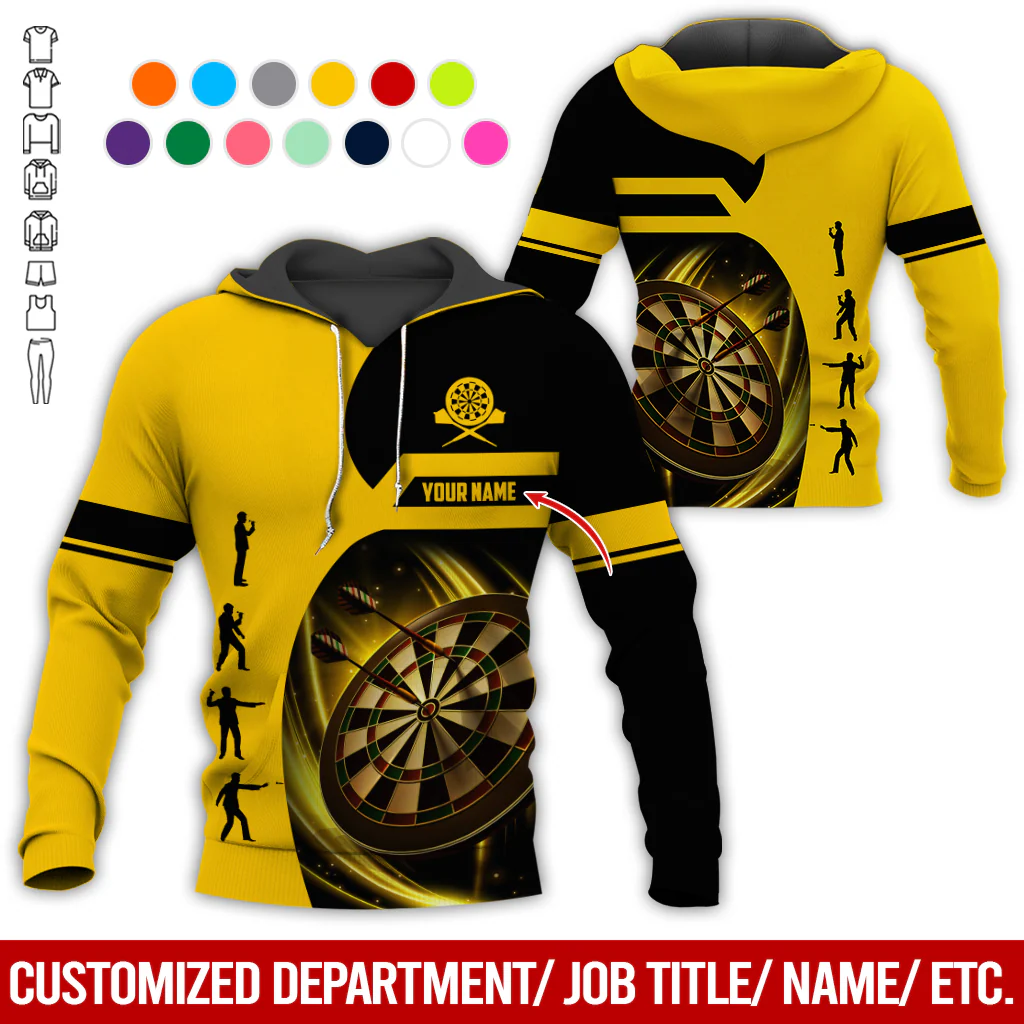 Customized Darts Premium Hoodie, Personalized Name Hoodie, How to play Darts Pattern Hoodie For Darts Lovers, Friend, Family - Image 4