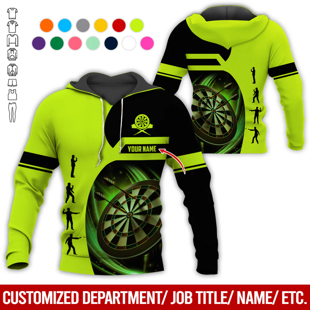 Customized Darts Premium Hoodie, Personalized Name Hoodie, How to play Darts Pattern Hoodie For Darts Lovers, Friend, Family - Image 6