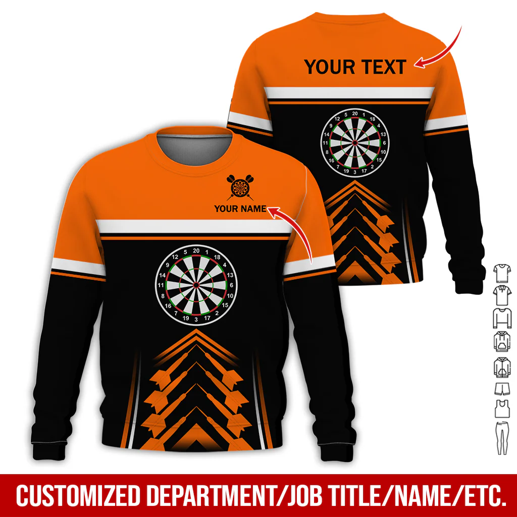 Customized Darts Sweatshirt, Darts Pattern & White Stripes Sweatshirt For Men & Women, Perfect Gift For Darts Lovers, Friend, Family - Image 4