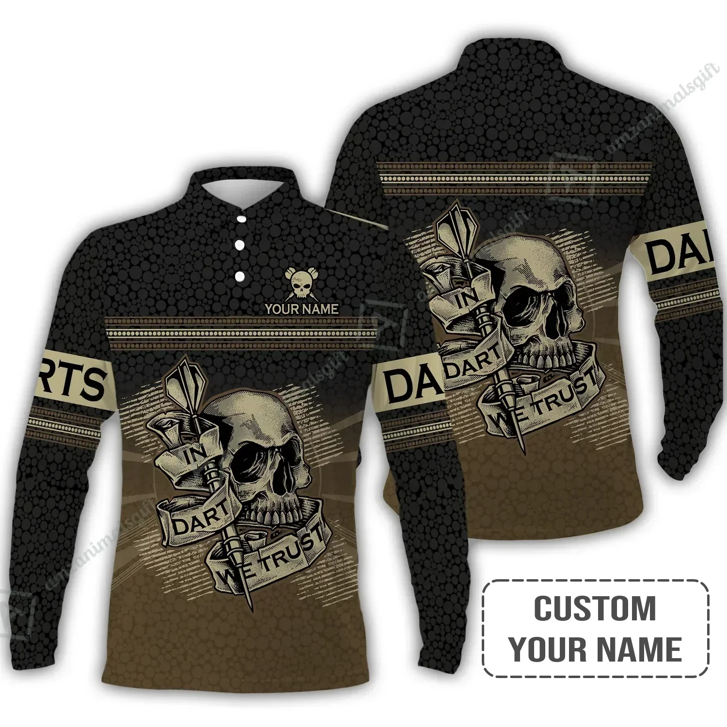 Customized Darts Sweatshirt, Darts Skull In Dart We Trust Sweatshirt For Men And Women, Perfect Outfit For Darts Lovers, Darts Players - Image 3