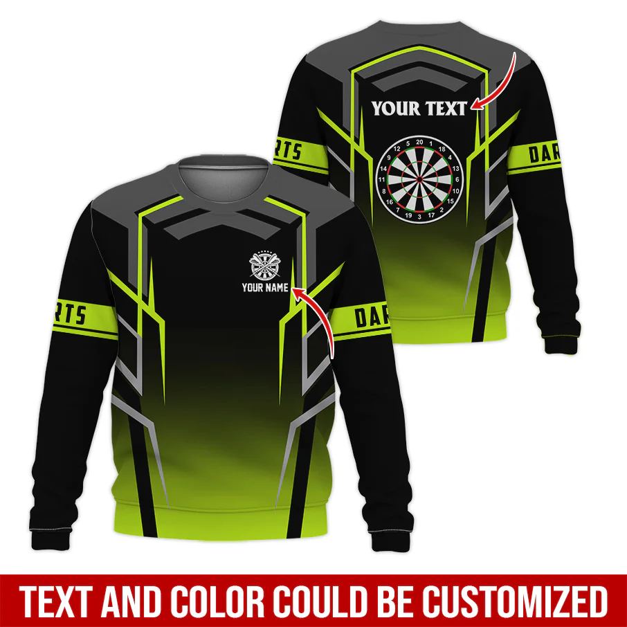Customized Darts Sweatshirt, Dartsboards Pattern Sweatshirt Black For Darts Player, Perfect Gift For Darts Lovers, Friend, Family - Image 3