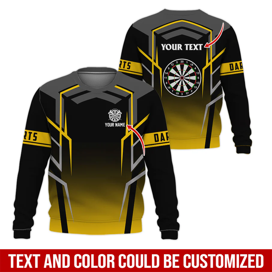 Customized Darts Sweatshirt, Dartsboards Pattern Sweatshirt Black For Darts Player, Perfect Gift For Darts Lovers, Friend, Family - Image 6