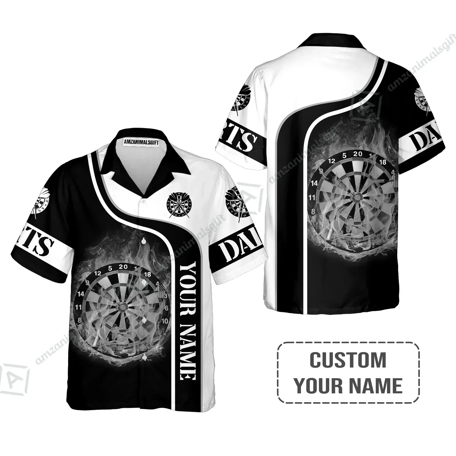 Customized Darts Sweatshirt, Personalized Darts Black And White Sweatshirt For Men And Women, Perfect Outfit For Darts Lovers, Darts Players - Image 5