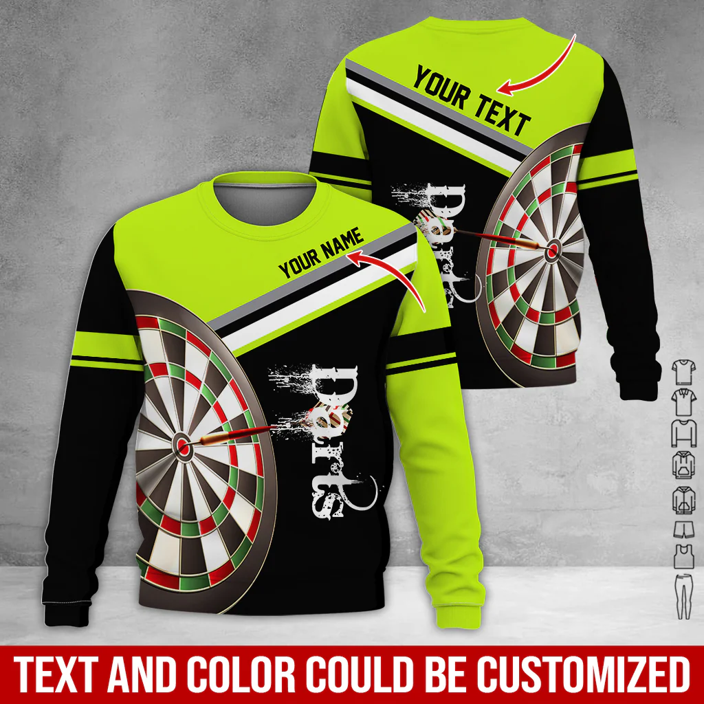Customized Darts Sweatshirt, Personalized Name & Text Shirts, Darts Pattern Shirts, Perfect Gift For Darts Lovers, Friend, Family - Image 6