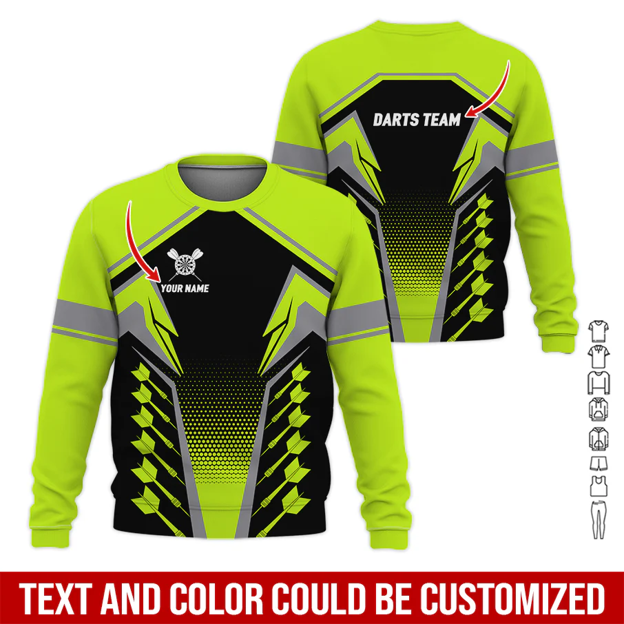 Customized Darts Sweatshirt, Personalized Name & Text Sweatshirt For Men & Women, Perfect Gift For Darts Lovers, Friend, Family - Image 5