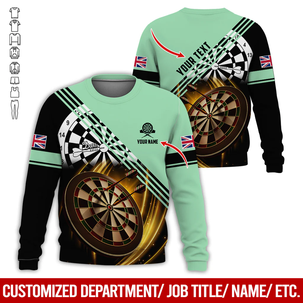Customized Darts Sweatshirt, Personalized National Flag & Darts Pattern Sweatshirt For Men & Women, Perfect Gift For Darts Lovers, Friend, Family - Image 10