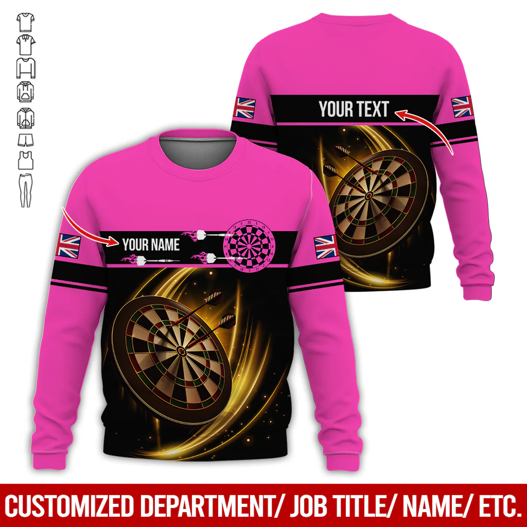 Customized Darts Sweatshirt, Personalized The National Flag Pattern Sweatshirt For Men & Women, Perfect Gift For Darts Lovers, Friend, Family - Image 11