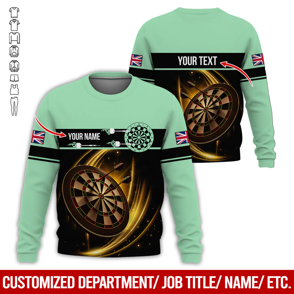 Customized Darts Sweatshirt, Personalized The National Flag Pattern Sweatshirt For Men & Women, Perfect Gift For Darts Lovers, Friend, Family - Image 6