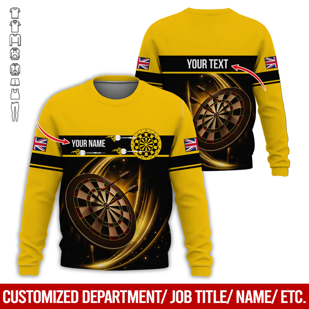 Customized Darts Sweatshirt, Personalized The National Flag Pattern Sweatshirt For Men & Women, Perfect Gift For Darts Lovers, Friend, Family - Image 7
