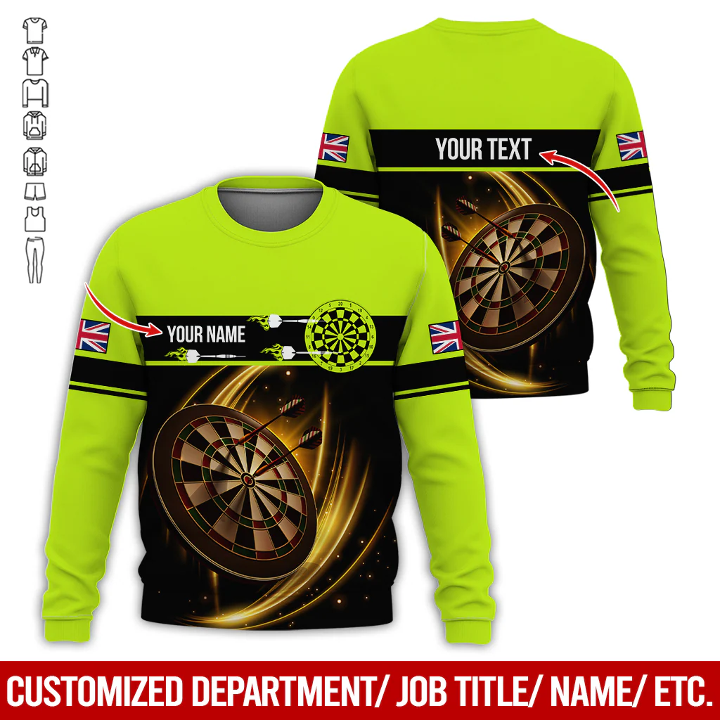 Customized Darts Sweatshirt, Personalized The National Flag Pattern Sweatshirt For Men & Women, Perfect Gift For Darts Lovers, Friend, Family - Image 9