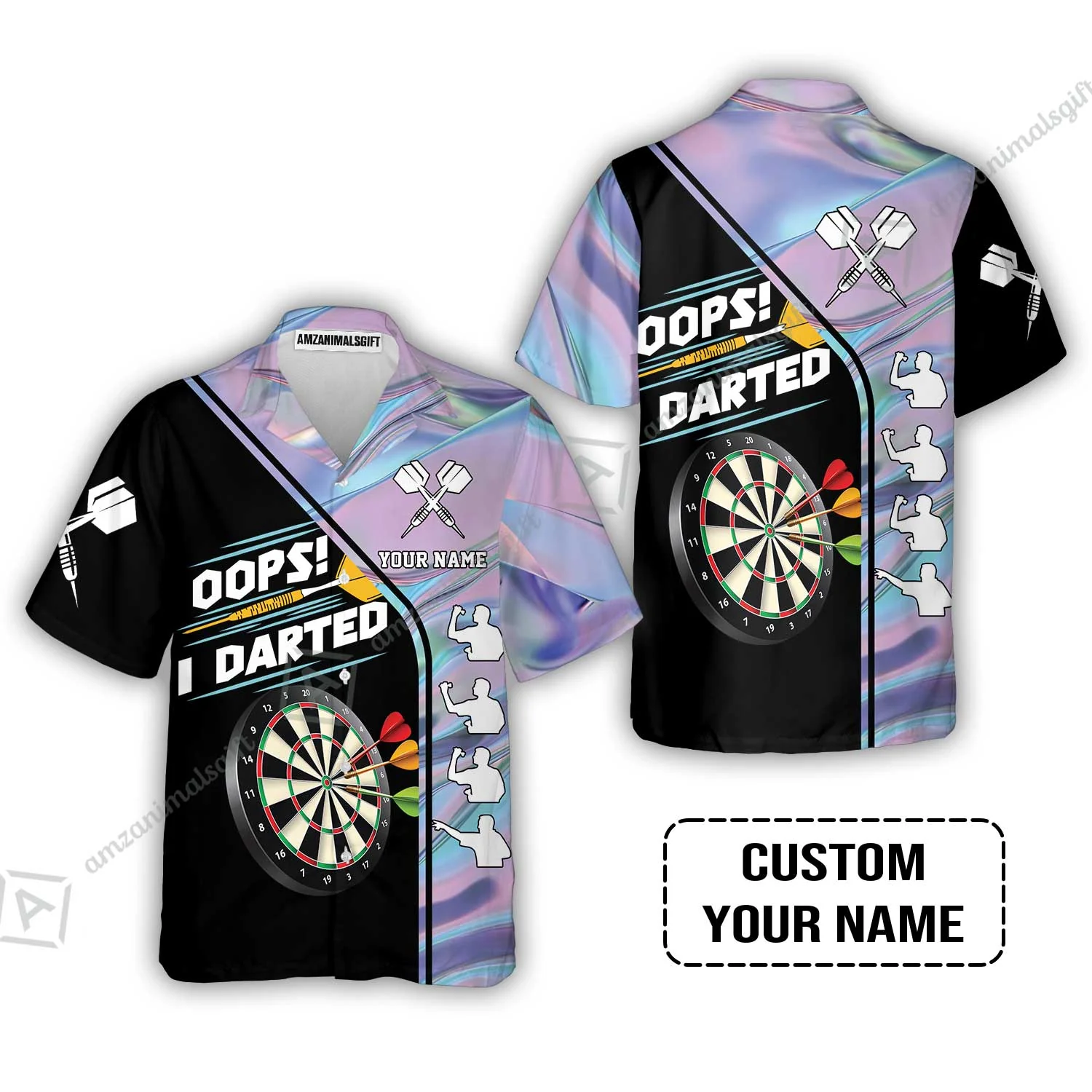 Customized Darts T-Shirt, Dartboard, I Darted, Personalized Name T-Shirt - Image 3