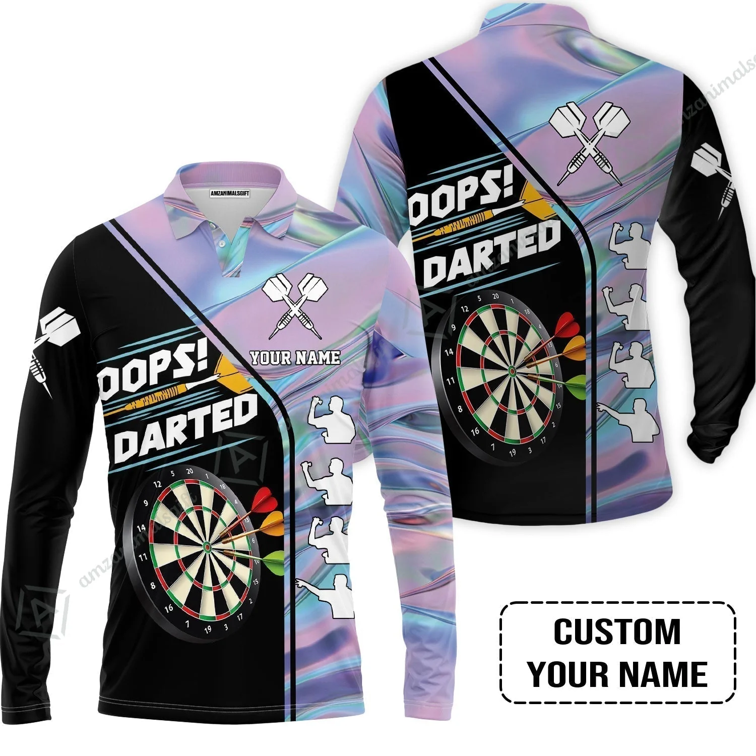 Customized Darts T-Shirt, Dartboard, I Darted, Personalized Name T-Shirt - Image 7