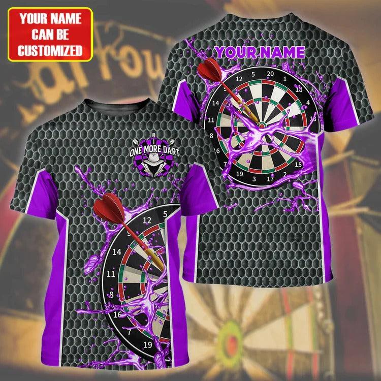 Customized Darts T Shirt, Teal Darts Water Honeycomb, Personalized Name T Shirt For Men And Women - Perfect Gift For Darts Lovers, Darts Players - Image 7