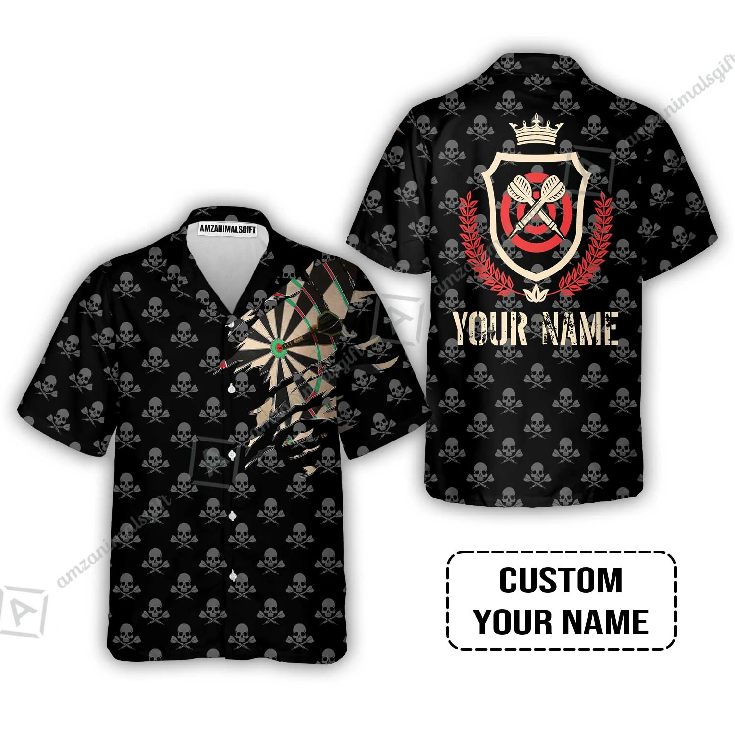 Customized Darts Women Polo Shirt, Skull King Darts Personalized Name Women Polo Shirt - Perfect Gift For Darts Lovers, Darts Players - Image 8