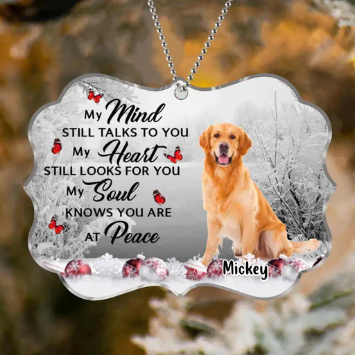 Customized Dog Photo Acrylic Ornament, Personalized Memorial Pet Photo Acrylic Ornament - Memorial Gift For Dog Lovers, Cat Lovers, Pet Lovers - Image 2