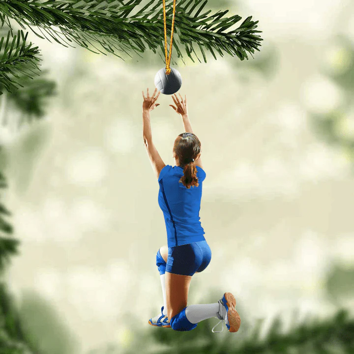 Customized Female Volleyball Setter Player Acrylic Christmas Ornament - Gift For Volleyball Team, Volleyball Lovers - Image 3