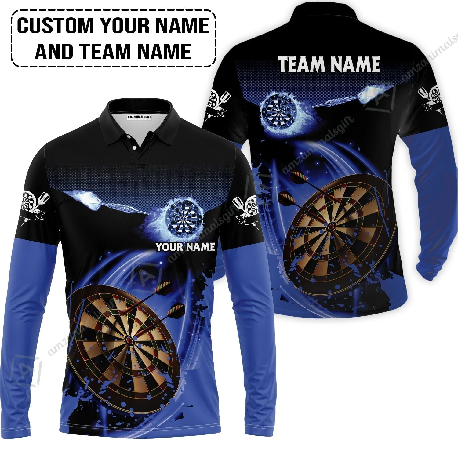 Customized Fire Darts T-Shirt, Personalized Darts For Team T-Shirt - Image 7