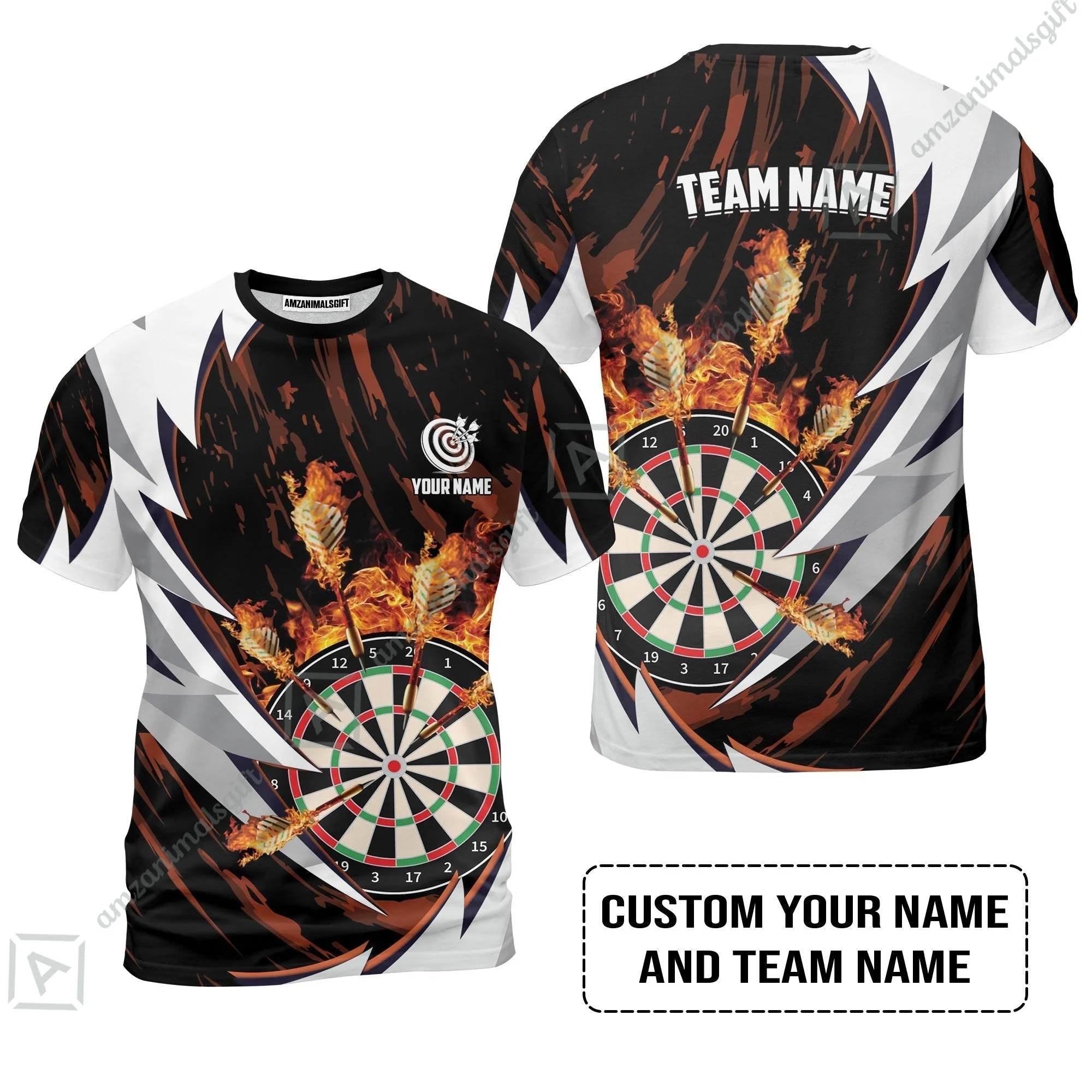Customized Fire Thunderstorm Darts Hawaiian Shirt, Personalized Darts Hawaiian Shirt - Image 8
