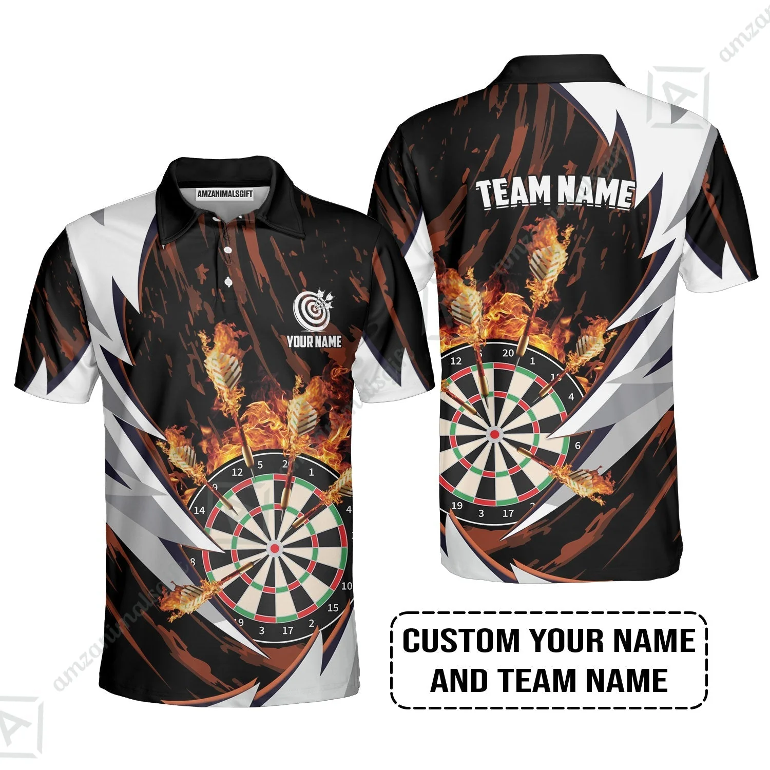 Customized Fire Thunderstorm Darts Hoodie, Personalized Darts Hoodie - Image 5