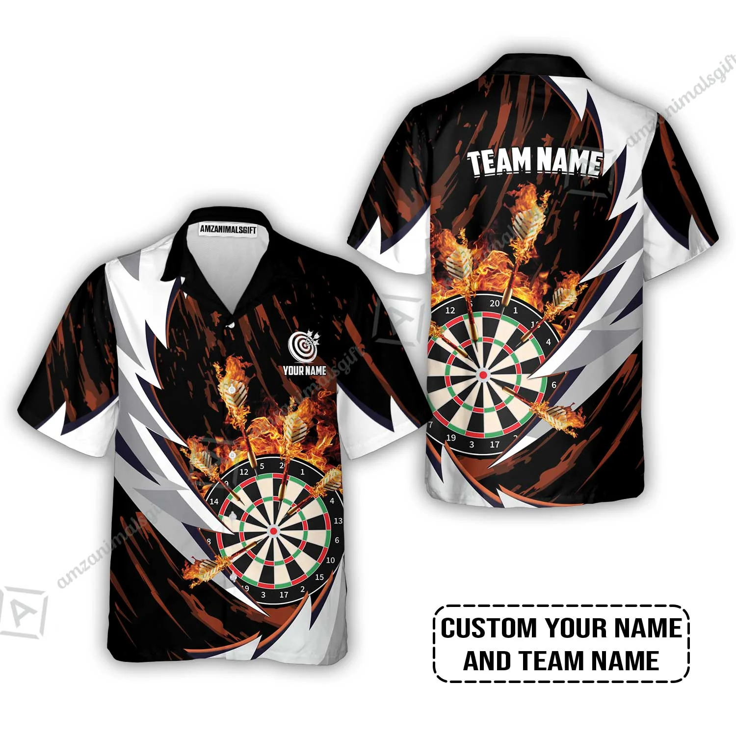 Customized Fire Thunderstorm Darts Hoodie, Personalized Darts Hoodie - Image 7