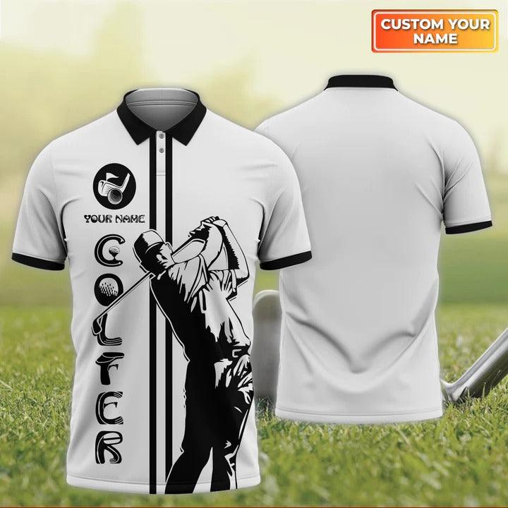 Customized Golf Men Polo Shirt, Golfer Personalized Name Polo Shirt For Men - Perfect Gift For Golf Lovers, Golfers