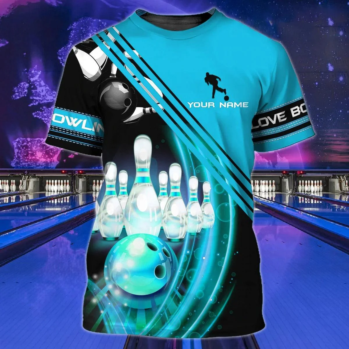 Customized Name Blue Bowling Shirt For Men And Women, Personalized Name Bowling T Shirt - Gift For Bowler, Bowling Team, Bowling Lovers - Image 7