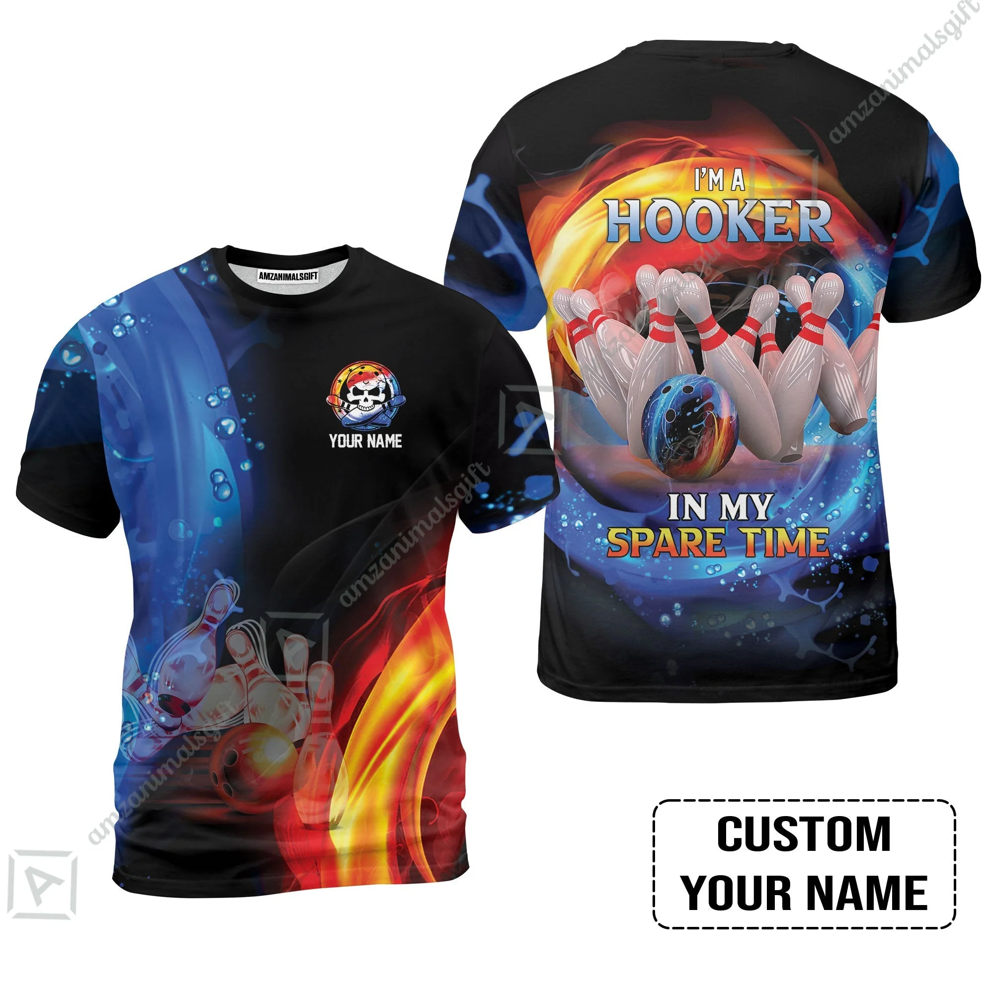 Customized Name Bowling Bowling Jersey - Bowling I'm A Hooker In My Spare Time Personalized Bowling Jersey - Image 7