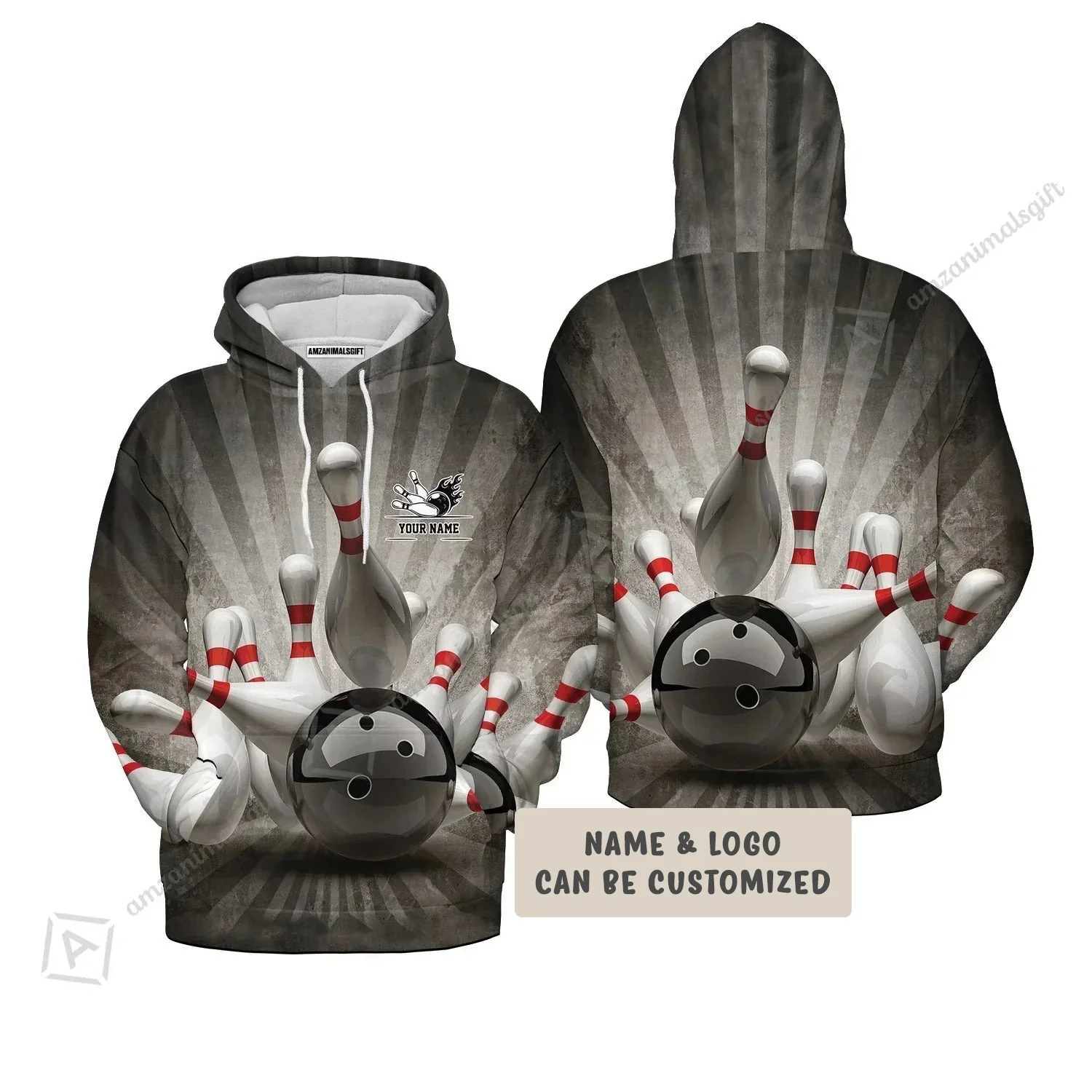 Customized Name Bowling Hoodie, Bowling Shirt For Men And Women, Bowling Team - Perfect Outfit For Bowling Lovers, Bowlers - Image 2