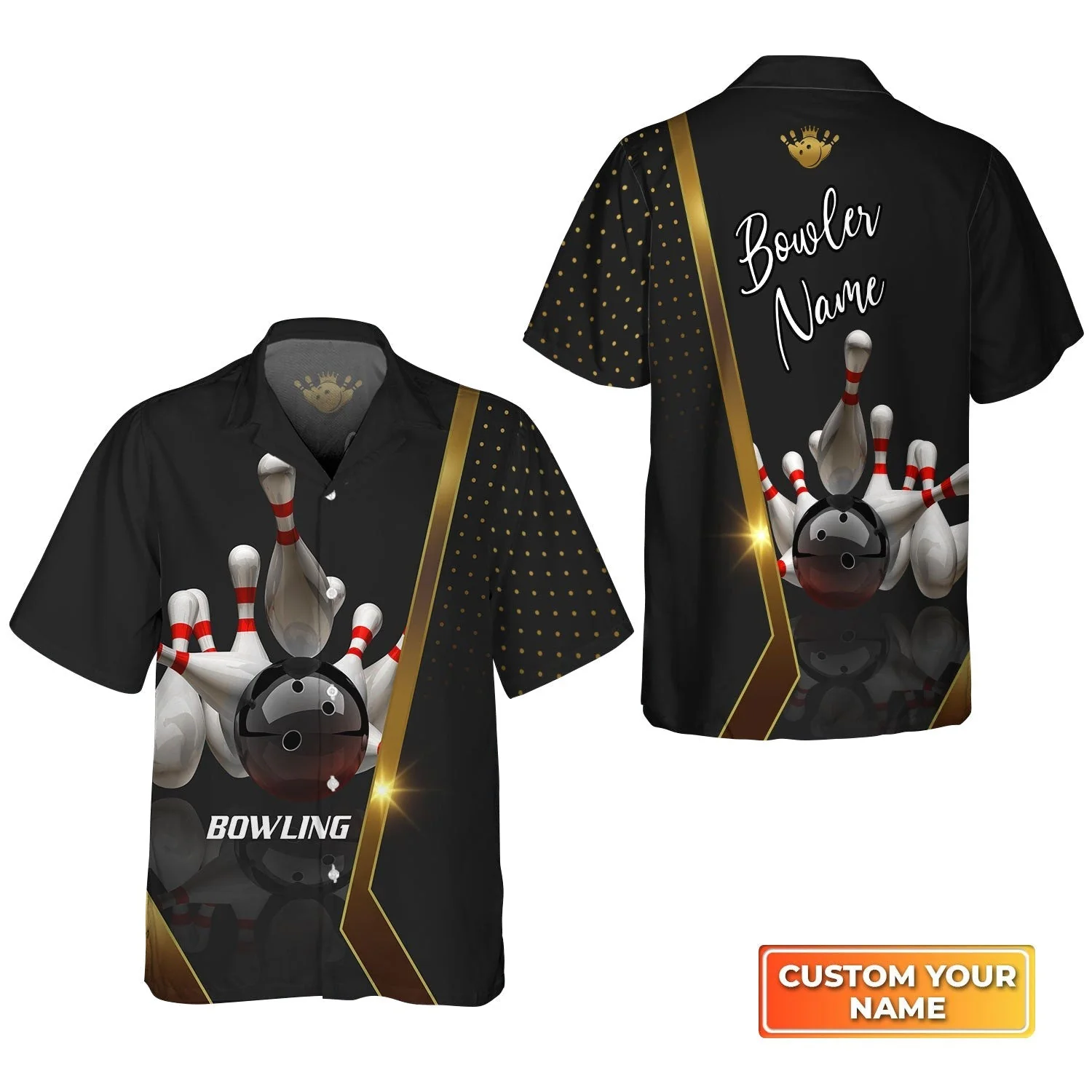 Customized Name Bowling Jersey, Bowling Pin and Ball Personalized Bowling Jersey - Image 7