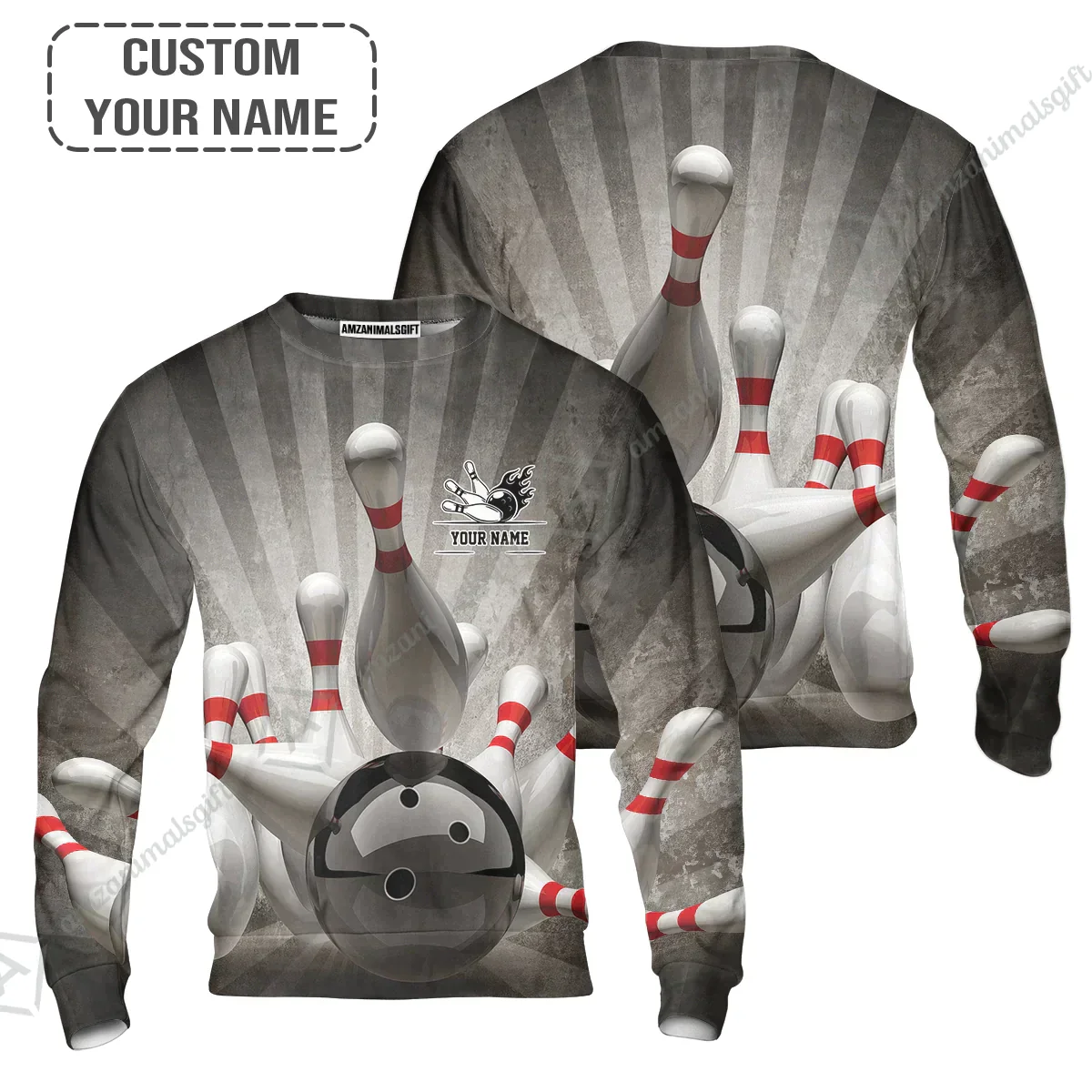 Customized Name Bowling Sweatshirt, Bowling Shirt For Men And Women, Bowling Team - Perfect Outfit For Bowling Lovers, Bowlers - Image 2