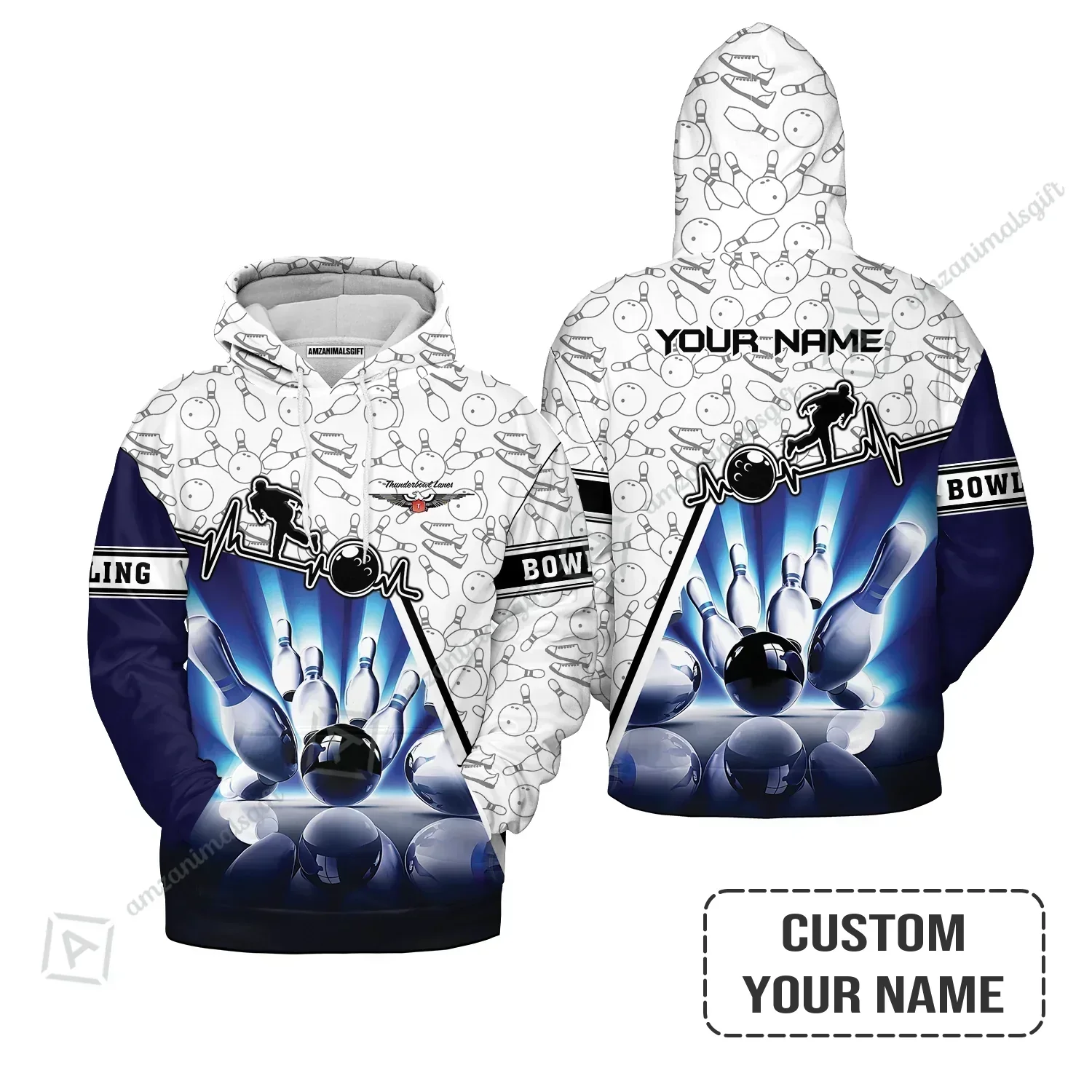 Customized Name Bowling Sweatshirts, Thunderbowl Lanes Unique Bowling Shirt For Men Women, Perfect Gift For Bowling Lovers, Bowlers - Image 3