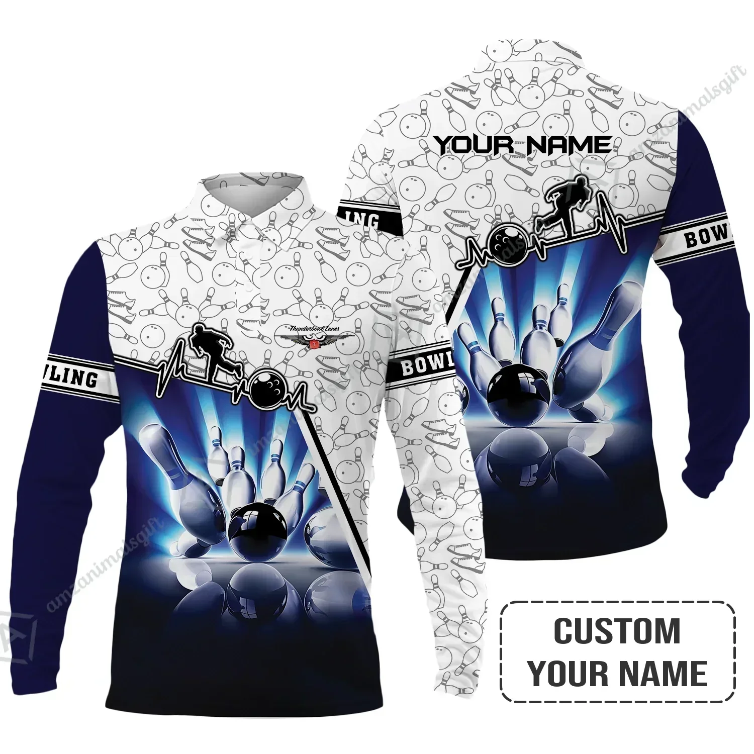 Customized Name Bowling Sweatshirts, Thunderbowl Lanes Unique Bowling Shirt For Men Women, Perfect Gift For Bowling Lovers, Bowlers - Image 4